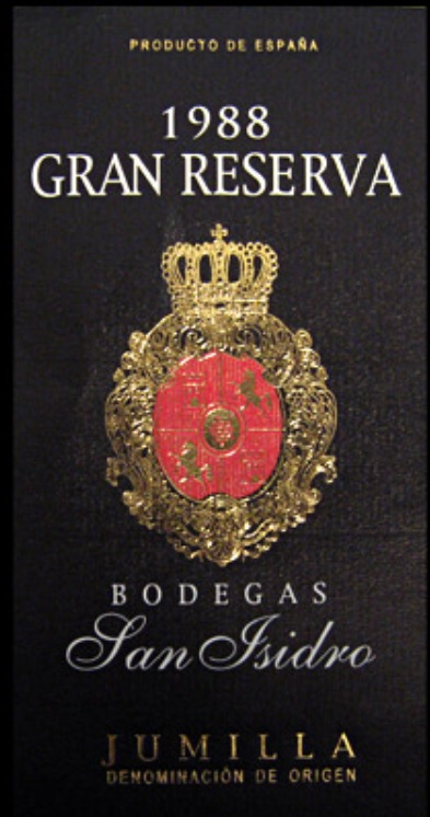 画像1: ボデガス　サンイシドロ　グランレセルヴァ　1988（赤）在庫残り１本 (1)